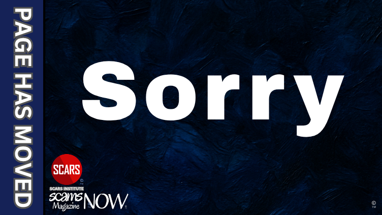 ScamsNow.com Page Has Moved