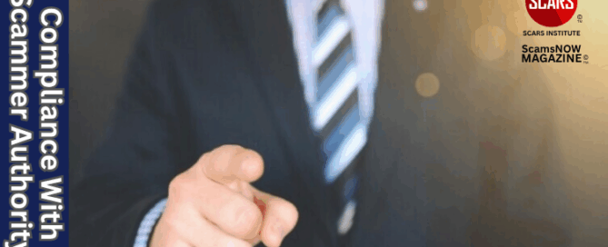 Scam Victims Compliance With Scammer Authority Figures - 2024 - on SCARS Institute ScamsNOW.com - The Magazine of Scams, Scam Victims, and Scam Psychology