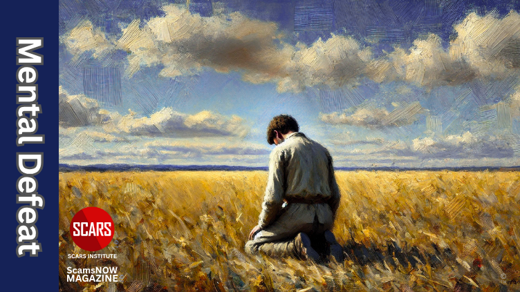 'Mental Defeat' - The Unique Condition Of Giving Up - 2024 UPDATED 2025 - on SCARS Institute ScamsNOW.com - The Magazine of Scams, Scam Victims, and Scam Psychology