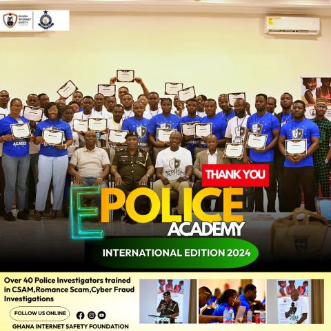 The ePolice Academy 2024 International Edition, an initiative hosted by the Ghana Police Service in partnership with the Ghana Internet Safety Foundation and SCARS on April 15th, 2024
