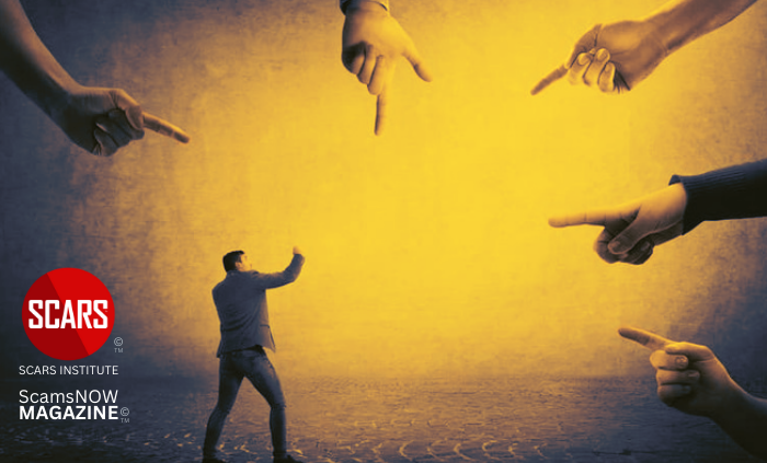 Self-Blame Is Insidious - 2024 - on SCARS Institute ScamsNOW.com - The Magazine of Scams Fraud and Cybercrime
