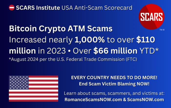 Massive Increase in Losses with Bitcoin ATM Scams - 2024 - on SCARS Institute ScamsNOW.com - The Magazine of Scams Fraud and Cybercrime