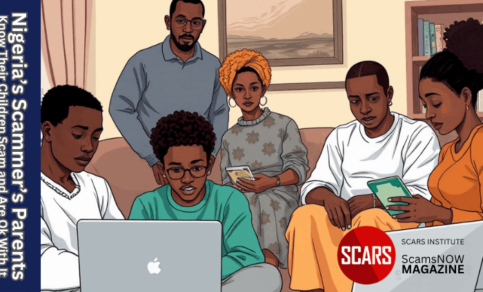 61% of Nigeria's Scammer's Parents Know Their Children Scam and Are Ok With It - 2024 - on SCARS Institute ScamsNOW.com - The Magazine of Scams, Scam Victims, and Scam Psychology