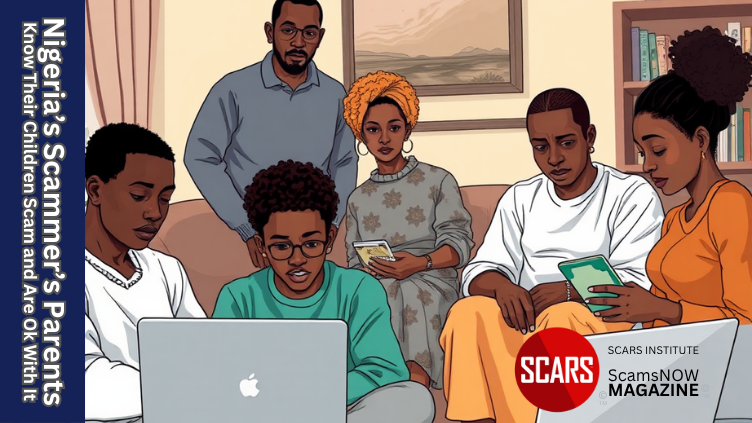 61% of Nigeria's Scammer's Parents Know Their Children Scam and Are Ok With It - 2024 - on SCARS Institute ScamsNOW.com - The Magazine of Scams, Scam Victims, and Scam Psychology