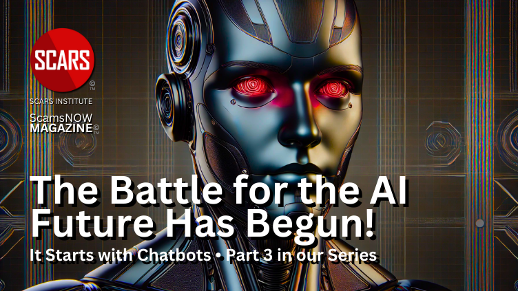 The Battle for the AI Future Has Begun! It Starts with Chatbots - Part 3 - 2024 - on SCARS Institute ScamsNOW.com - The Magazine of Scams Fraud and Cybercrime