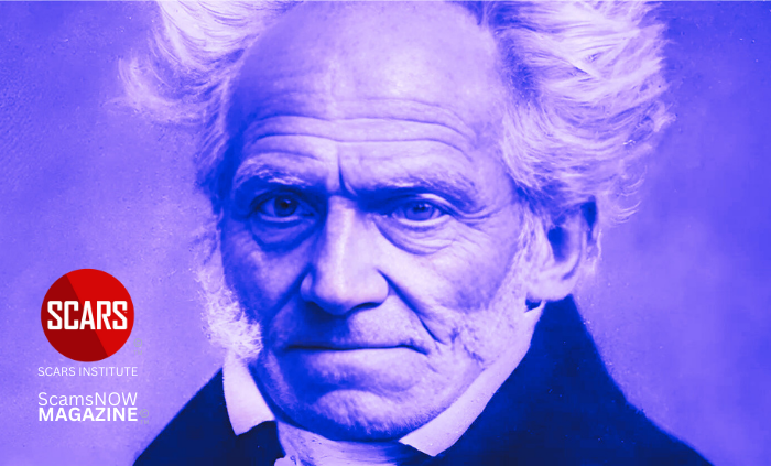 Arthur Schopenhauer 'The Pain of Life' - Understanding a Philosophical View of Suffering - 2024 - on SCARS Institute ScamsNOW.com - The Magazine of Scams Fraud and Cybercrime