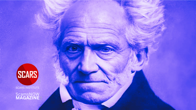 Arthur Schopenhauer 'The Pain of Life' - Understanding a Philosophical View of Suffering - 2024 - on SCARS Institute ScamsNOW.com - The Magazine of Scams Fraud and Cybercrime