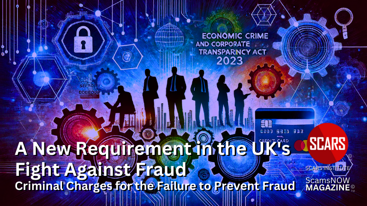 A New Requirement in the UK's Fight Against Fraud: Criminal Charges for the Failure to Prevent Fraud - 2024 - on SCARS Institute ScamsNOW.com - The Magazine of Scams Fraud and Cybercrime