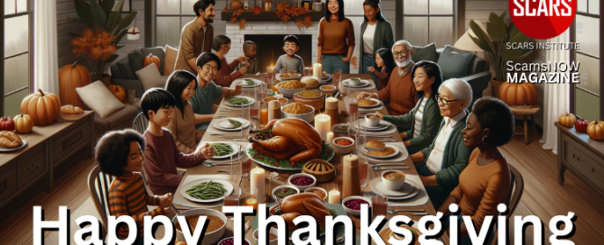 Thanksgiving and its Meaning for Scam Victims - 2024 - on SCARS Institute ScamsNOW.com - The Magazine of Scams