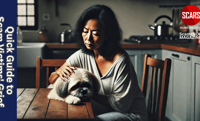 Quick Guide to Scam Victims' Grief - UPDATED 2025 - on SCARS Institute ScamsNOW.com - The Magazine of Scams, Scam Victims, and Scam Psychology
