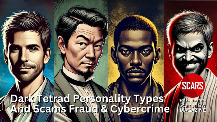 Dark Tetrad Personality Types (Narcissism, Machiavellianism, Psychopathy, and Sadism) and Scams, Fraud, and Cybercrime - 2024 - on SCARS Institute ScamsNOW.com - The Magazine of Scams