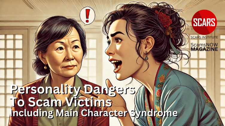 Other Victims & Advocates Personality Dangers to Scam Victims - Including Main Character Syndrome - 2025 - on SCARS Institute ScamsNOW.com - The Magazine of Scams