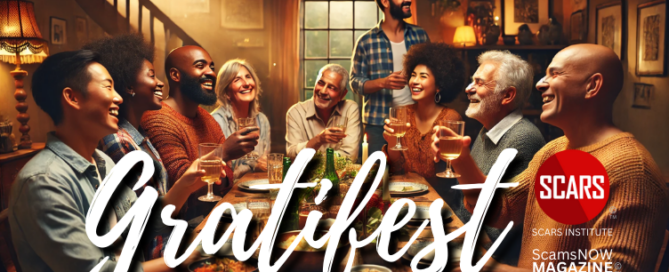 Gratifest - a Holiday for Scam Victims - Without Judgment and Stress - 2025 - on SCARS Institute ScamsNOW.com - The Magazine of Scams