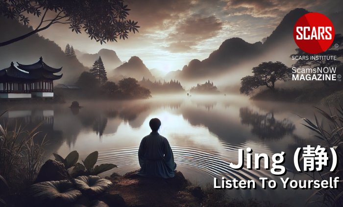 Jing (静) - the Silence that lets You Listen to Yourself for Scam Victim Recovery - 2025 - on SCARS Institute ScamsNOW.com - The Magazine of Scams