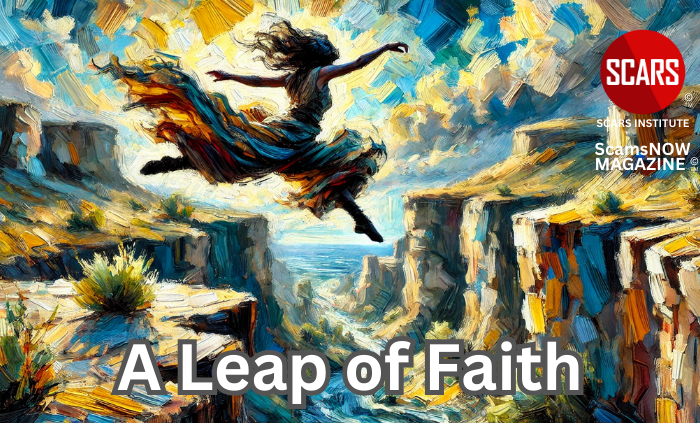 Taking a Leap of Faith - 2025 - on SCARS Institute ScamsNOW.com - The Magazine of Scam