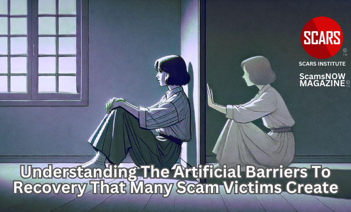 Understanding the Artificial Barriers to Recovery that Many Scam Victims Create - 2025 - on SCARS Institute ScamsNOW.com - The Magazine of Scams