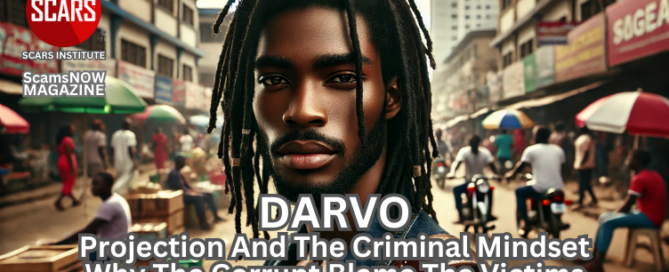 DARVO - Projection and the Criminal Mindset - Why the Corrupt Blame the Victims - 2025 - on SCARS Institute ScamsNOW.com - The Magazine of Scams
