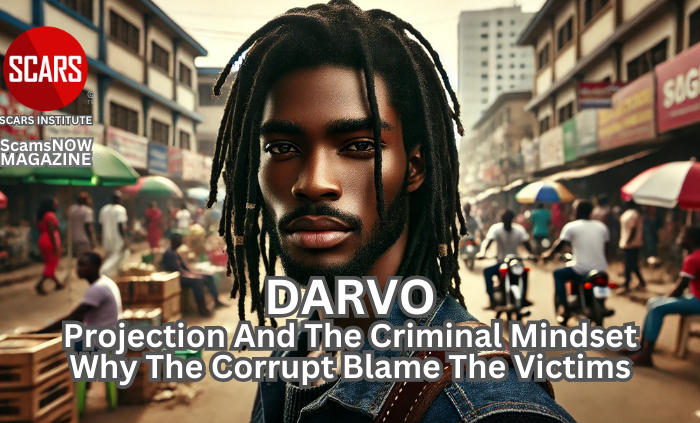 DARVO - Projection and the Criminal Mindset - Why the Corrupt Blame the Victims - 2025 - on SCARS Institute ScamsNOW.com - The Magazine of Scams