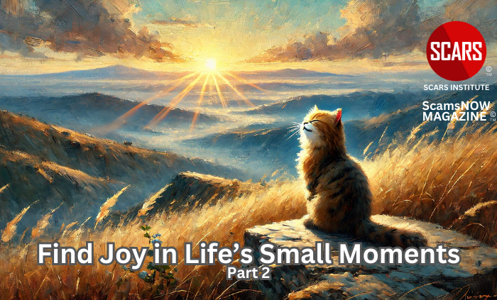 Rediscovering Light: How Scam Victims Can Find Joy in Life’s Small Moments - Part 2 - 2025 - on SCARS Institute ScamsNOW.com - The Magazine of Scam