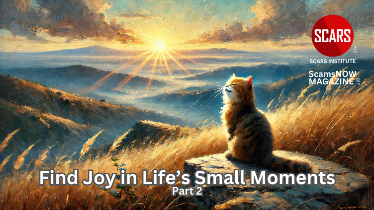 Rediscovering Light: How Scam Victims Can Find Joy in Life’s Small Moments - Part 2 - 2025 - on SCARS Institute ScamsNOW.com - The Magazine of Scam