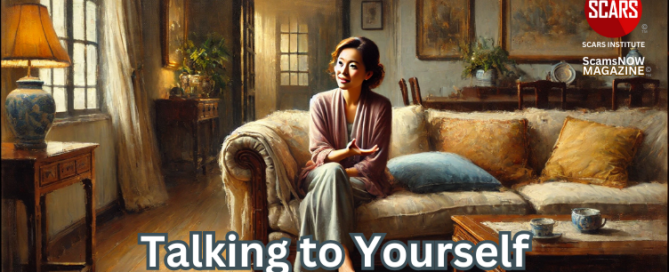 Talking to Yourself and How It Helps Scam Victims - 2025 - on SCARS Institute ScamsNOW.com - The Magazine of Scams
