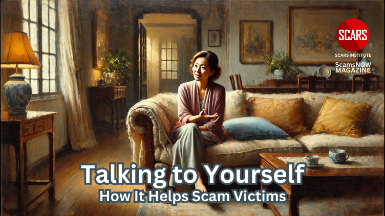 Talking to Yourself and How It Helps Scam Victims - 2025 - on SCARS Institute ScamsNOW.com - The Magazine of Scams