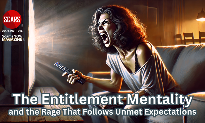 The Entitlement Mentality and the Rage That Follows Unmet Expectations - 2025 - on SCARS Institute ScamsNOW.com - The Magazine of Scams