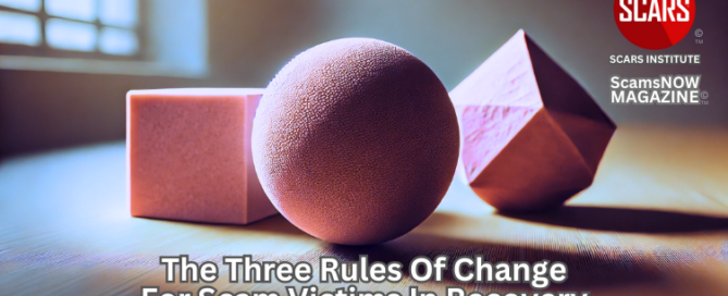 The Three Rules of Change for Scam Victims in Recovery - 2025 - on SCARS Institute ScamsNOW.com - The Magazine of Scams