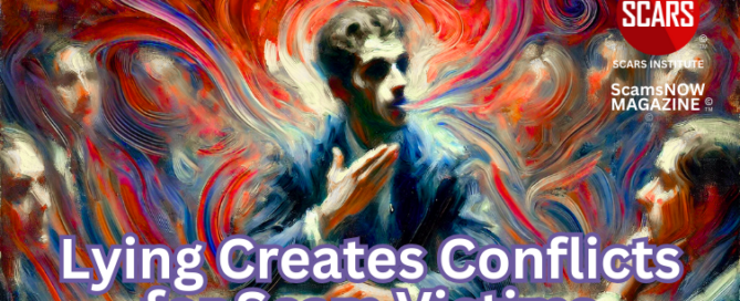 In Lying Lies Psychological Conflict for Those Who Have Been the Victim of Betrayal - 2025 - on SCARS Institute ScamsNOW.com - The Magazine of Scam