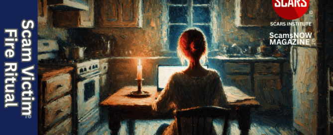 Scam Victim Fire Ritual - Exorcizing the Ghosts of the Past - 2025 - on SCARS Institute ScamsNOW.com - The Magazine of Scam