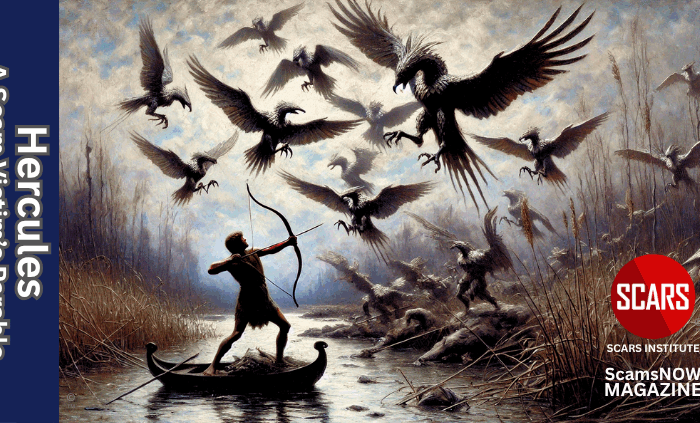 The Trials of Hercules - A Mythological Parable for Scam Victims - 2025 - on SCARS Institute ScamsNOW.com - The Magazine of Scams, Scam Victims, and Scam Psychology