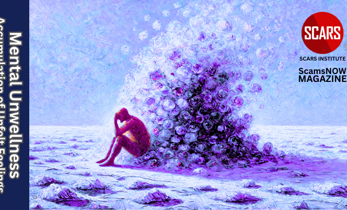 Mental Unwellness is Born Out of an Accumulation of Unfelt Feelings - 2025 - on SCARS Institute ScamsNOW.com - The Magazine of Scams, Scam Victims, and Scam Psychology