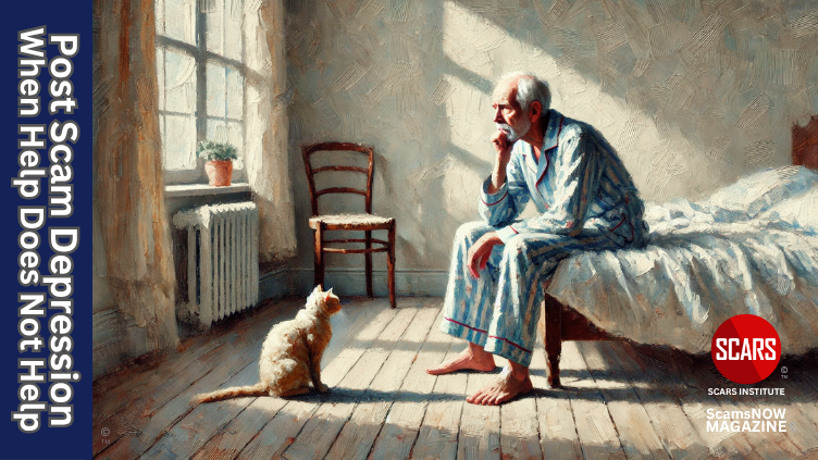 Post Scam Depression - When Help Does Not Help - 2025 - on SCARS Institute ScamsNOW.com - The Magazine of Scams, Scam Victims, and Scam Psychology