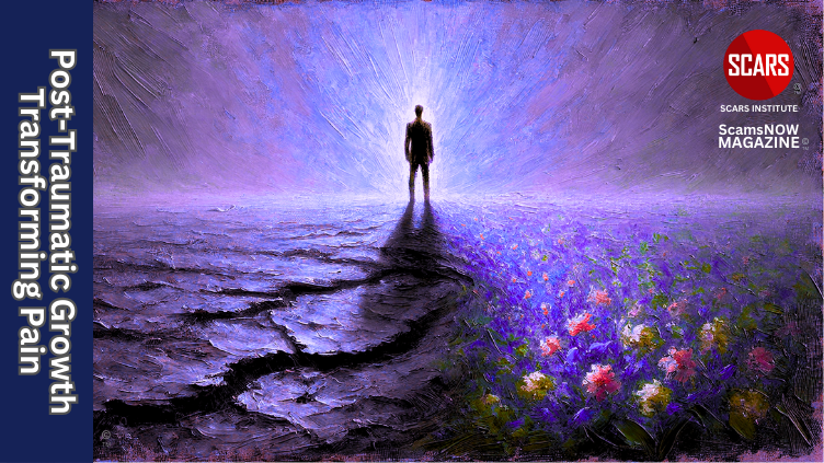Post-Traumatic Growth - Transforming Pain - 2025 - on SCARS Institute ScamsNOW.com - The Magazine of Scams, Scam Victims, and Scam Psychology