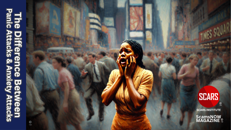 The Difference Between Panic Attacks and Anxiety Attacks for Scam Victims - 2025 - on SCARS Institute ScamsNOW.com - The Magazine of Scams, Scam Victims, and Scam Psychology