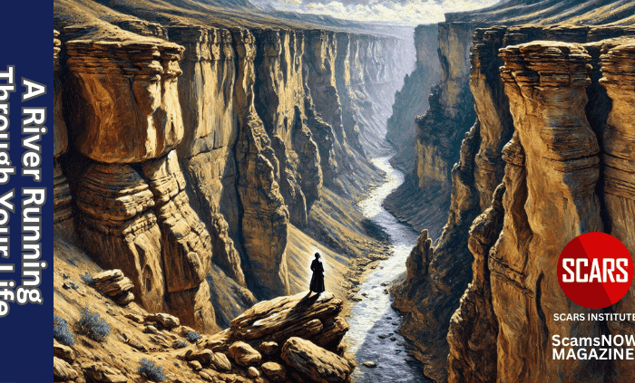 Vulnerability to Scams Caused by Past Relationships are Like a River Running through Your Life Cut Channels - 2025 - on SCARS Institute ScamsNOW.com - The Magazine of Scam