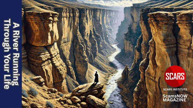 Vulnerability to Scams Caused by Past Relationships are Like a River Running through Your Life Cut Channels - 2025 - on SCARS Institute ScamsNOW.com - The Magazine of Scam