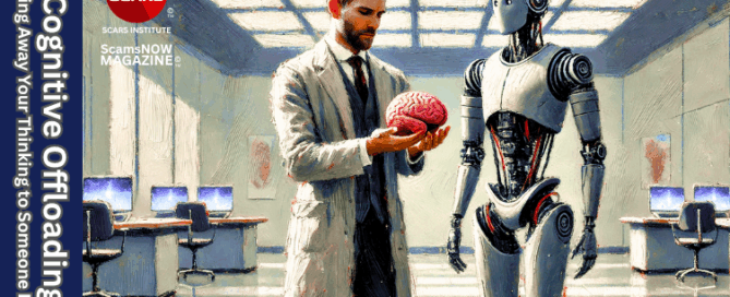 Cognitive Offloading - How You Give Away Your Thinking to Someone Else - 2025 - on SCARS Institute ScamsNOW.com - The Magazine of Scams, Scam Victims, and Scam Psychology