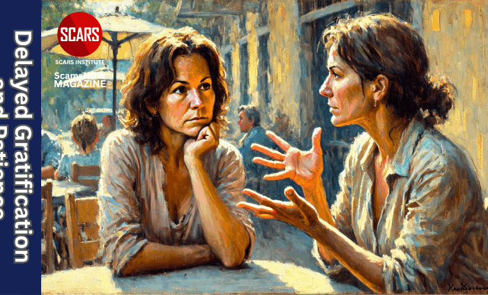 Delayed Gratification and Patience in Scam Victim Recovery - 2025 - on SCARS Institute ScamsNOW.com - The Magazine of Scams, Scam Victims, and Scam Psychology