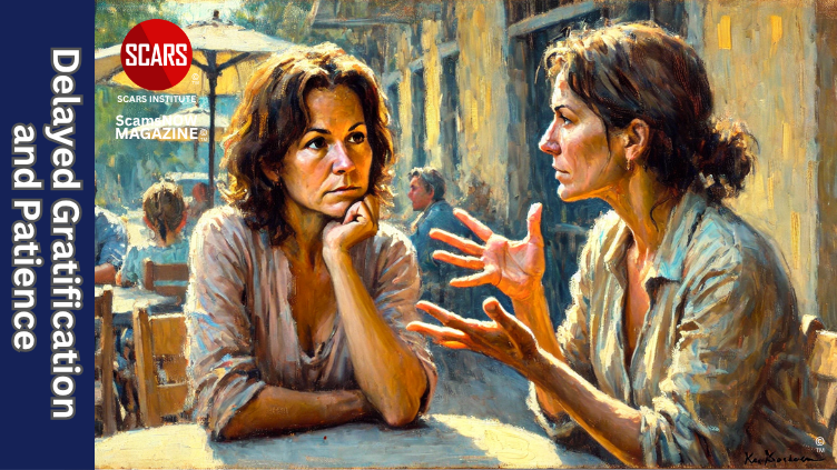 Delayed Gratification and Patience in Scam Victim Recovery - 2025 - on SCARS Institute ScamsNOW.com - The Magazine of Scams, Scam Victims, and Scam Psychology