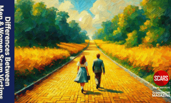 Differences Between Men & Women Scam Victims - Updated 2025 - on SCARS Institute ScamsNOW.com - The Magazine of Scams, Scam Victims, and Scam Psychology