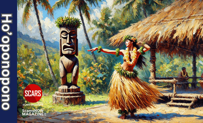 Ho’oponopono an Ancient Hawaiian Practice of Reconciliation and Forgiveness - 2025 - on SCARS Institute ScamsNOW.com - The Magazine of Scams, Scam Victims, and Scam Psychology