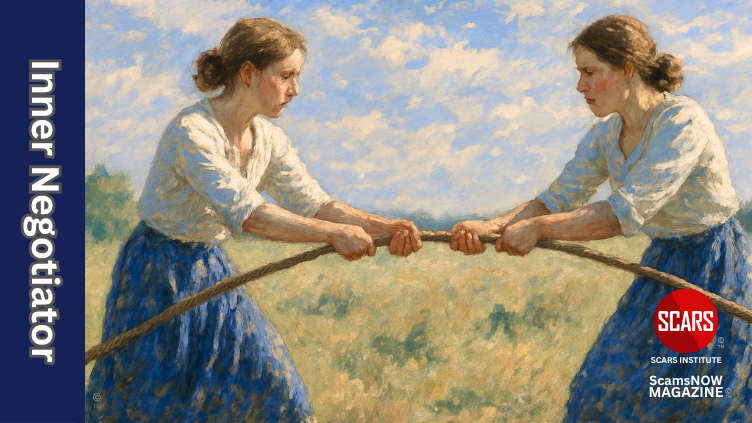 Inner Negotiator - How Procrastination and Mental Bargaining Sabotage Scam Victim Recovery - 2025 - on SCARS Institute ScamsNOW.com - The Magazine of Scams, Scam Victims, and Scam Psychology