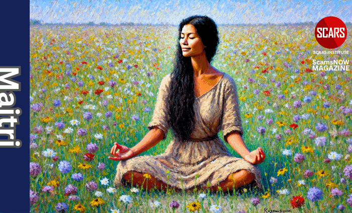 Maitri - Loving Kindness in Buddhist Philosophy Applied to Scam Victims - 2025 - on SCARS Institute ScamsNOW.com - The Magazine of Scams, Scam Victims, and Scam Psychology