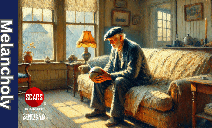 Melancholy - An Emotional State that can Affect Anyone but Especially Trauma Sufferers - 2025 - on SCARS Institute ScamsNOW.com - The Magazine of Scams, Scam Victims, and Scam Psychology
