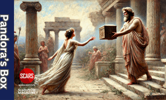 Opening Pandora's Box: How a Romance Scam Unleashes What You Never Expected - 2025 - on SCARS Institute ScamsNOW.com - The Magazine of Scams, Scam Victims, and Scam Psychology