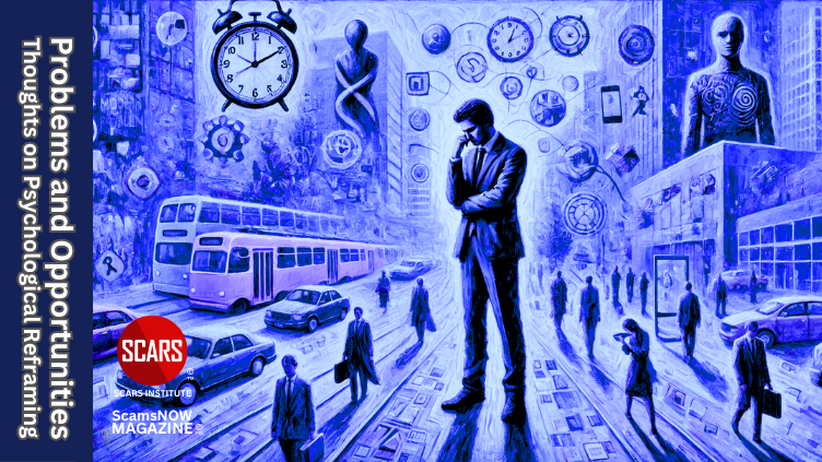 Problems and Opportunities - Thoughts on Psychological Reframing - 2025 - on SCARS Institute ScamsNOW.com - The Magazine of Scams, Scam Victims, and Scam Psychology