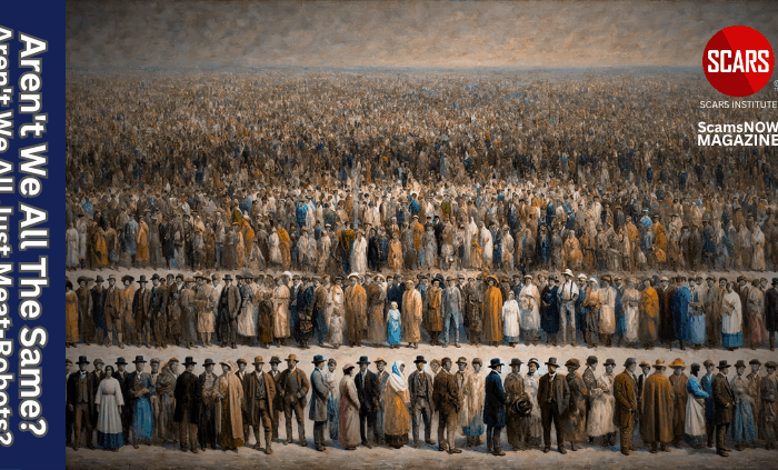Aren't We All The Same? Aren't We All Just Meat-Robots? An essay on Humanity by Tim McGuinness, Ph.D.