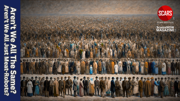 Aren't We All The Same? Aren't We All Just Meat-Robots? An essay on Humanity by Tim McGuinness, Ph.D.