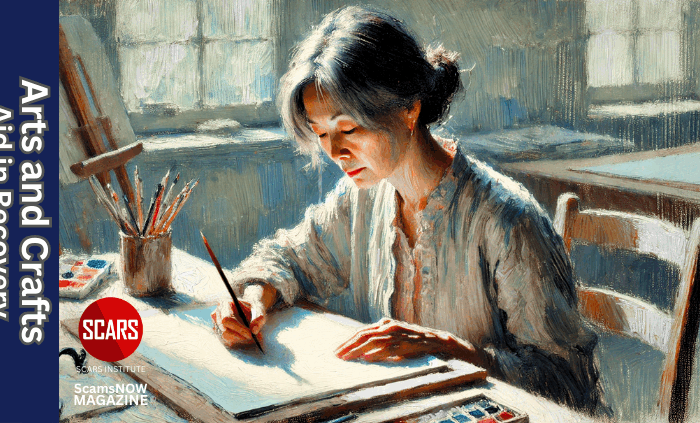 Arts and Crafts Can Significantly Aid in Recovery for Scam Victims - 2025 - on SCARS Institute ScamsNOW.com - The Magazine of Scams, Scam Victims, and Scam Psychology